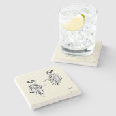 Steen Onderzetter: Grieks standbeeld Stenen Onderzetter (Zijkant)