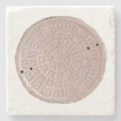 Steen Onderzetter - IJzer Man Hole Hoesje (Voorkant)