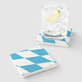 Steen onderzetter met vlag van Beieren (Zijkant)