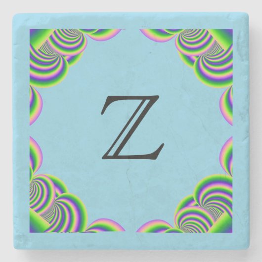 Steen Onderzetter Monogram MultiColor Lijst & LTbl (Voorkant)