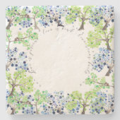 Steen Onderzetter - Romantisch bos (Voorkant)