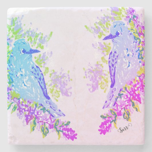 Steen Onderzetter: Schoonheid van de Canarische ei Stenen Onderzetter (Voorkant)