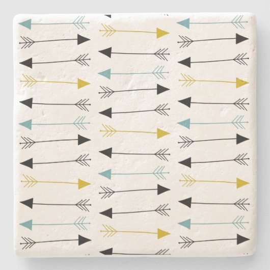 Steen Onderzetter - Tribale pijlen (Voorkant)