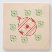 Steen Onderzetter - Vakantiedagen ornamenten (Voorkant)