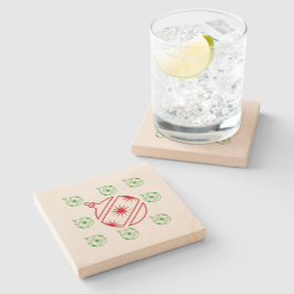 Steen Onderzetter - Vakantiedagen ornamenten