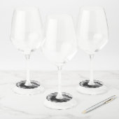 Steen op de stenen wijnglaslabel (Set)