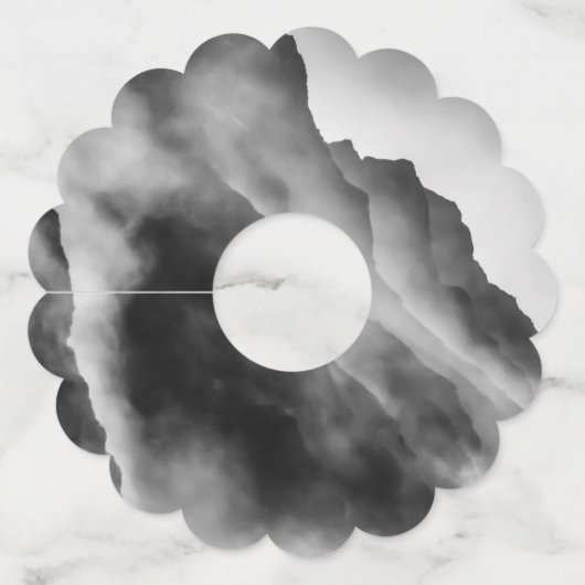 Steen op de stenen wijnglaslabel (Achterkant)