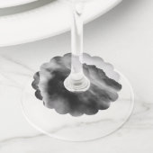 Steen op de stenen wijnglaslabel (Dichtbij)