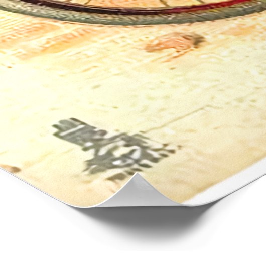  steen op fietsenrooster poster (Hoek)