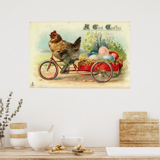 steen op fietsenrooster poster (Keuken)
