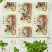 steen op fietsenrooster theedoek (Gevouwen)