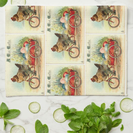 steen op fietsenrooster theedoek (Gevouwen)