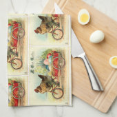 steen op fietsenrooster theedoek (Quarter Fold)