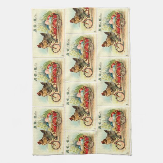  steen op fietsenrooster theedoek (Verticaal)