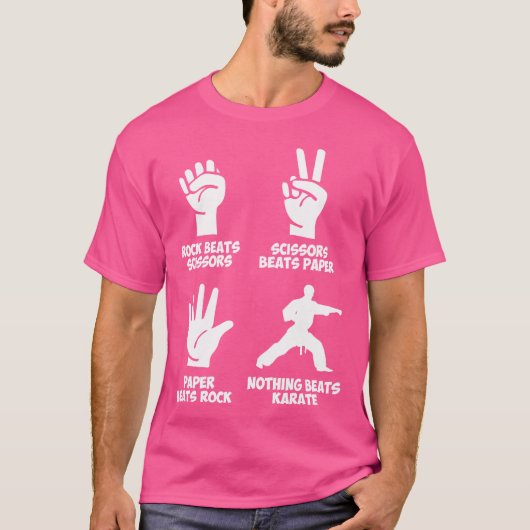 Steen Papier Niets Verslaat Karate T-shirt (Voorkant)