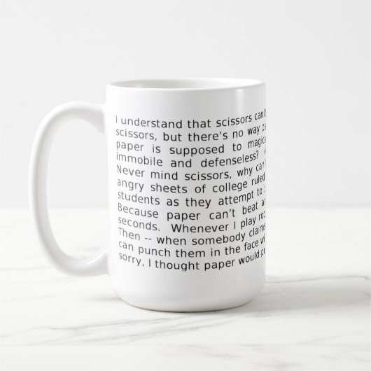 Steen Papier Schaar Debat FunnyMug Koffiemok (Links)