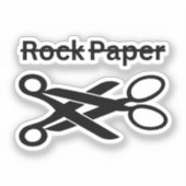 Steen Papier Schaar Grappig Lesbisch Thema Sticker (Voorkant)