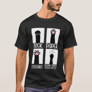 Steen Papier Schaar Handspel Schattige Poot Grappi T-shirt