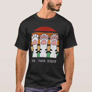 Steen Papier Schaar Kat Klauwen T-shirt Handspel K