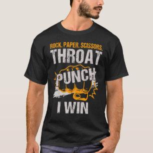 Steen Papier Schaar Keelstoot Ik Win T-shirt