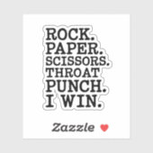 Steen Papier Schaar Keelstoot Sticker (Vel)