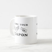 Steen Papier Schaar Kies Je Wapen Mok (Voorkant links)
