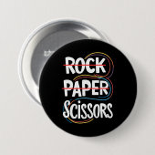 Steen Papier Schaar Lesbisch Grappig Gay Pride LGB Ronde Button 7,6 Cm (Voorkant /achterkant)