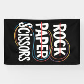 Steen Papier Schaar Lesbisch Grappig Gay Pride LGB Spandoek (Horizontaal)