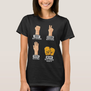 Steen Papier Schaar Niets verslaat Chicken Nuggets T-shirt