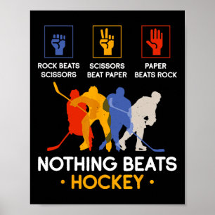 Steen Papier Schaar Niets verslaat Hockey Poster