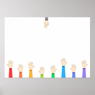 Steen-papier-schaar. Poster