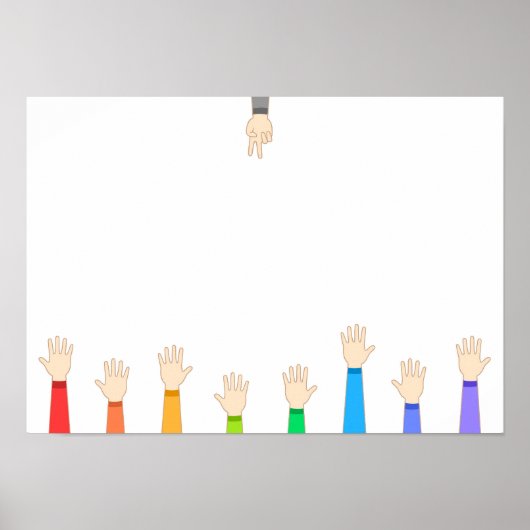 Steen-papier-schaar. Poster (Voorkant)