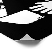 Steen papier schaar recycling symbool grappige han poster (Hoek)