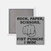 Steen Papier Schaar Vuist Stomp Grappige Koelkastm Magneet (Voorkant / Achterkant)