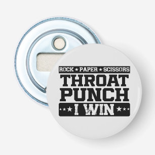 Steen Papier Scharen Keelstoot Ik Win, Grappig Button Flesopener