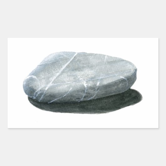 Steen Rechthoekige Sticker (Voorkant)