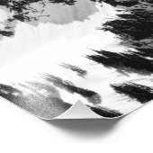 Steen, sneeuw en bomen foto afdruk (Hoek)