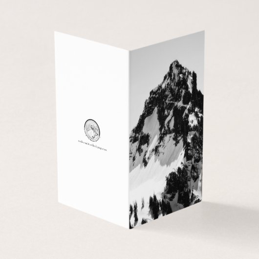 Steen, sneeuw en bomen kaart (Buitenkant)