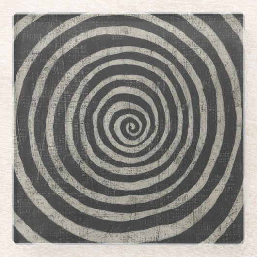 Steen - Spiral Glazen Onderzetter (Voorkant)
