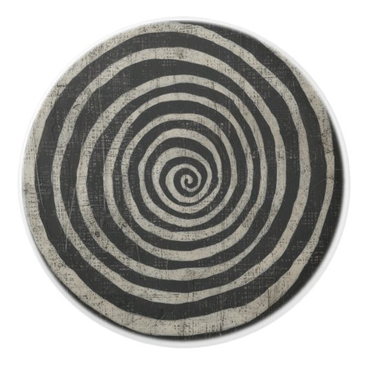 Steen - Spiral Keramische Knop (Voorkant)