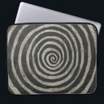Steen - Spiral Laptop Sleeve<br><div class="desc">Steen VIII van Chariklia Zarris. Patroon met een spiraalvormig,  cirkelvormig ontwerp.</div>