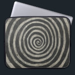 Steen - Spiral Laptop Sleeve<br><div class="desc">Steen VIII van Chariklia Zarris. Patroon met een spiraalvormig, cirkelvormig ontwerp.</div>