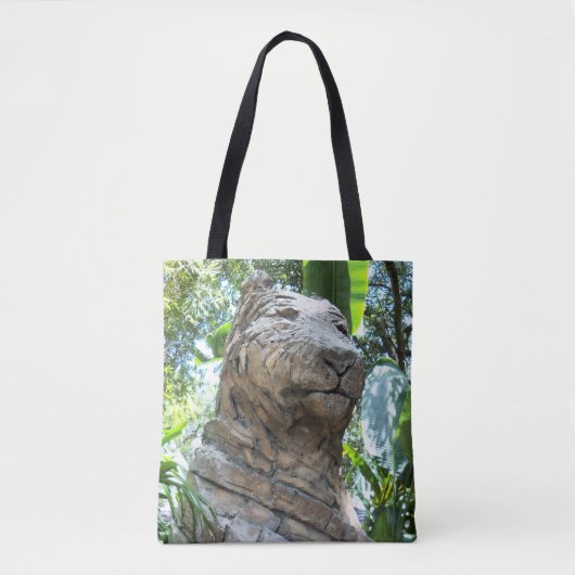Steen tijger op een canvas tas (Voorkant)