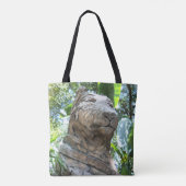 Steen tijger op een canvas tas (Achterkant)