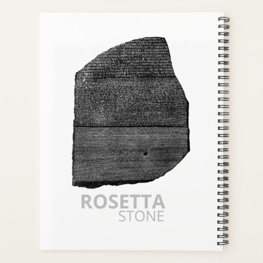 Steen van Rosetta: Oude Egyptische hiëroglief Planner (Achterkant)