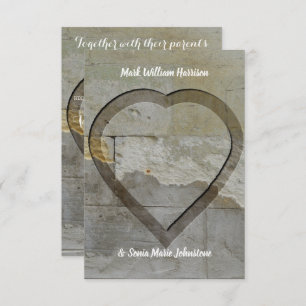 Steen Wall hartbruiloft Kaart