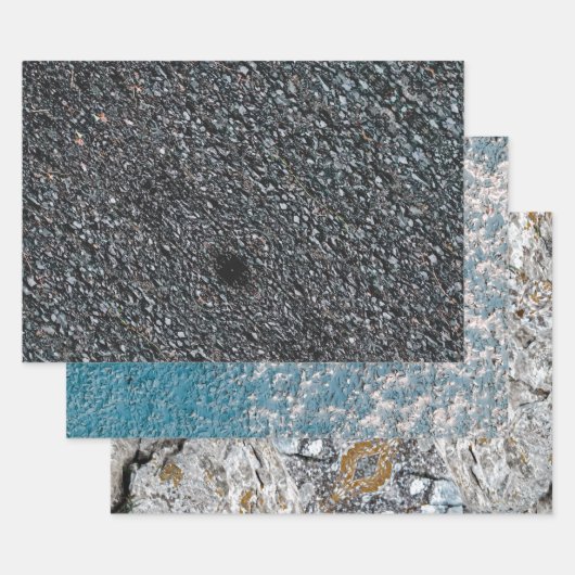 steen, wanden, keelstenen, bouwmaterialen inpakpapier vel (Set)