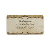 Steen wervelde op houten graan verzendlabel etiket (Voorkant)