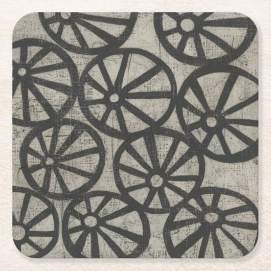 Steen - Wielen Kartonnen Onderzetters (Voorkant)