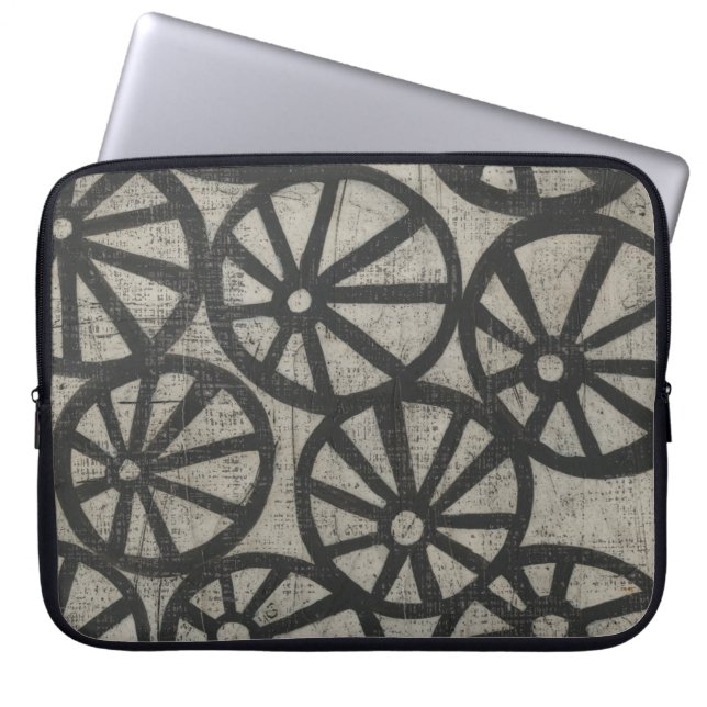 Steen - Wielen Laptop Sleeve (Voorkant)